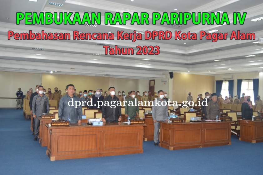 PEMBUKAAN RAPAT PARIPURNA IV DPRD KOTA PAGAR ALAM