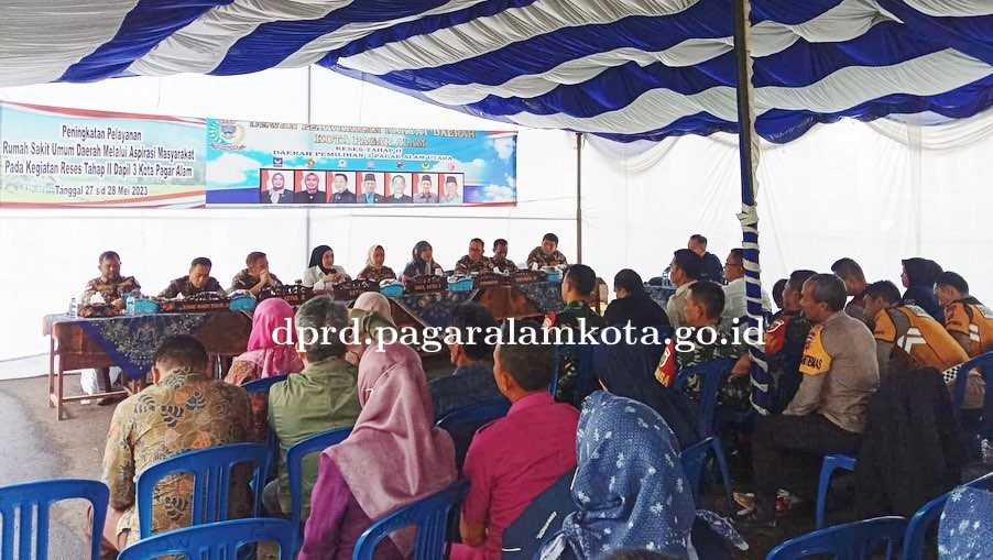 Reses Tahap II DPRD Kota Pagar Alam Dapil III di RSUD Besemah Kota Pagar Alam